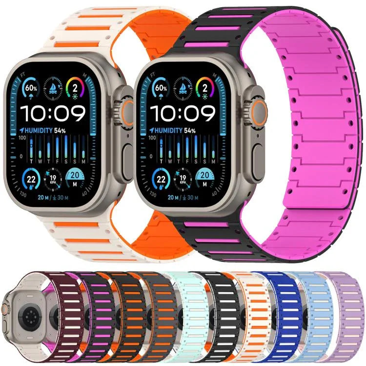 สายรัดนาฬิกาสองโทนสีสปิริตเปียโนนุ่มแม่เหล็ก สำหรับ Apple Watch 46mm / 49mm / 45mm / 44mm