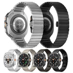 สายรัดนาฬิกาสแตนเลสสตีลหัวเข็มขัดผีเสื้อเม็ดเดียว สำหรับ Samsung Galaxy Watch Ultra 47mm / Ultra 2025