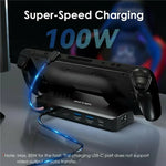 WAVLINK UHP3426 สำหรับ Steam Deck อะแดปเตอร์ฮับ RJ45 Gigabit 100W PD 6-in-1 Docking Station