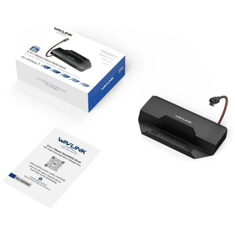 WAVLINK UHP3426 สำหรับ Steam Deck อะแดปเตอร์ฮับ RJ45 Gigabit 100W PD 6-in-1 Docking Station