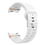สายรัดนาฬิกาซิลิโคนลายคลื่นเย็บกลับหัวเข็มขัด 20mm สำหรับ Samsung Galaxy Watch 7 40mm / 44mm
