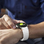 สายรัดนาฬิกาซิลิโคนลายคลื่นเย็บกลับหัวเข็มขัด 20mm สำหรับ Samsung Galaxy Watch 7 40mm / 44mm