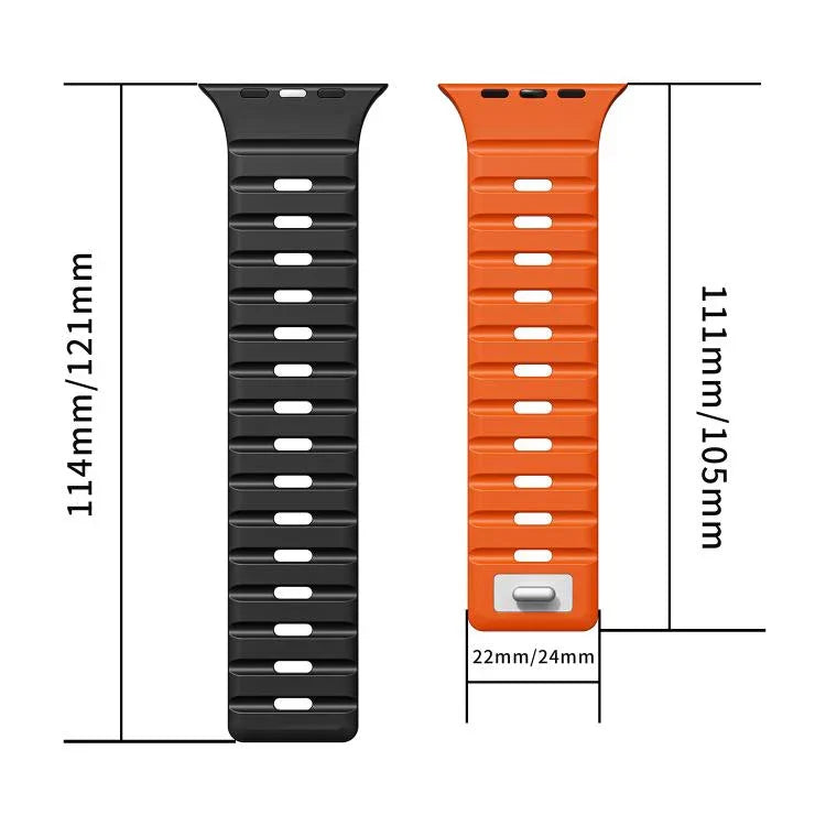 สายรัดนาฬิกาซิลิโคนแม่เหล็ก Norman สำหรับ Apple Watch 46mm / 49mm / 45mm / 44mm, สำหรับ Apple Watch 42mm / 41mm / 40mm / 38mm
