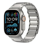 สายรัดสแตนเลสแม่เหล็กรูปตัว I สำหรับ Apple Watch ขนาด 46 มม. / 49 มม. / 45 มม. / 44 มม. และ 42 มม. / 41 มม. / 40 มม. / 38 มม.