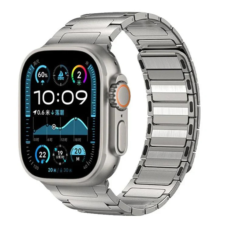 สายรัดสแตนเลสแม่เหล็กรูปตัว I สำหรับ Apple Watch ขนาด 46 มม. / 49 มม. / 45 มม. / 44 มม. และ 42 มม. / 41 มม. / 40 มม. / 38 มม.