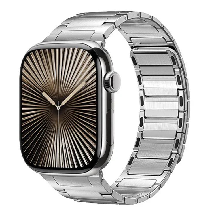 สายรัดสแตนเลสแม่เหล็กรูปตัว I สำหรับ Apple Watch ขนาด 46 มม. / 49 มม. / 45 มม. / 44 มม. และ 42 มม. / 41 มม. / 40 มม. / 38 มม.