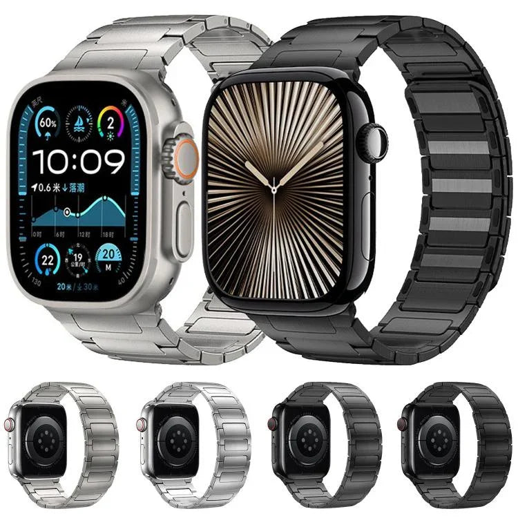สายรัดสแตนเลสแม่เหล็กรูปตัว I สำหรับ Apple Watch ขนาด 46 มม. / 49 มม. / 45 มม. / 44 มม. และ 42 มม. / 41 มม. / 40 มม. / 38 มม.