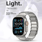 สายรัดสแตนเลสแม่เหล็กรูปตัว I สำหรับ Apple Watch ขนาด 46 มม. / 49 มม. / 45 มม. / 44 มม. และ 42 มม. / 41 มม. / 40 มม. / 38 มม.