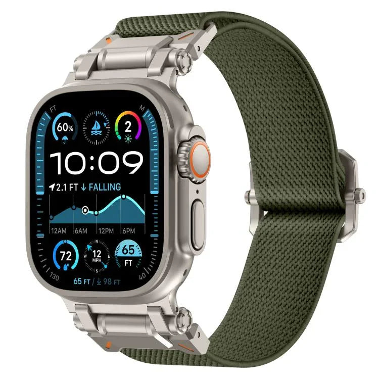 สายรัดนาฬิกาโพลีเอสเตอร์ไนลอน Explorer สำหรับ Apple Watch ขนาด 46 มม. / 49 มม. / 45 มม. / 44 มม.