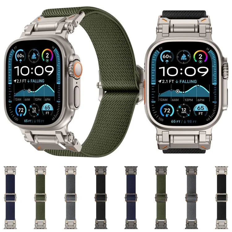 สายรัดนาฬิกาโพลีเอสเตอร์ไนลอน Explorer สำหรับ Apple Watch ขนาด 46 มม. / 49 มม. / 45 มม. / 44 มม.