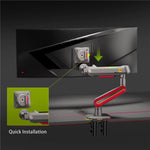 ขาตั้งจอเกม NORTH BAYOU L60 พร้อมไฟ RGB แบบติดตั้งบนโต๊ะ สำหรับจอขนาด 32-60 นิ้ว รุ่น L60