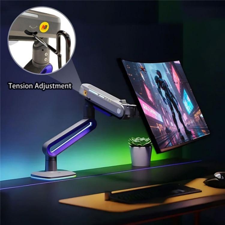 NORTH BAYOU G70 Height Adjustable Desktop Mount Mechanical Spring Gaming Monitor Stand, G70