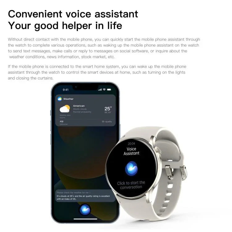 Sense 6 หน้าจอ AMOLED 1.43 นิ้ว กันน้ำ IP68 สมาร์ทวอทช์บลูทูธโทรได้ รองรับการติดตามสุขภาพ