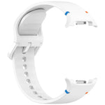สายรัดนาฬิกาซิลิโคนสีเรียบเย็บขอบ สำหรับ Samsung Galaxy Watch8 / Watch8 Classic, S, M