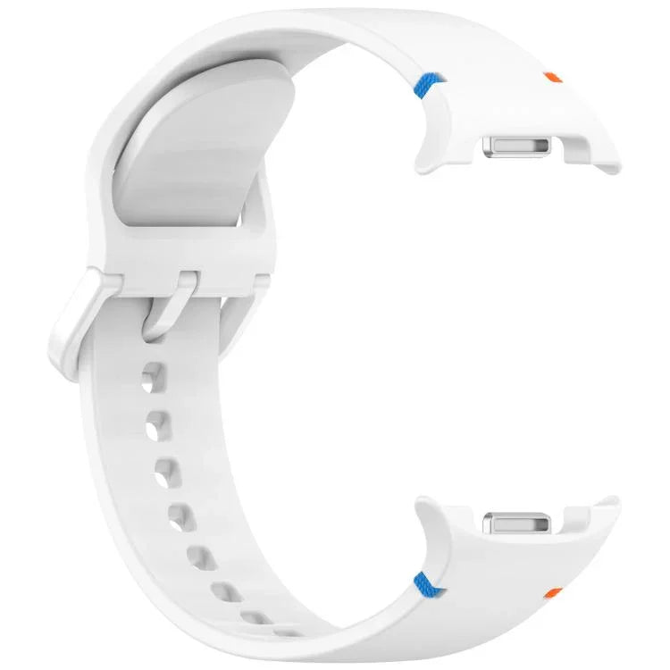 สายรัดนาฬิกาซิลิโคนสีเรียบเย็บขอบ สำหรับ Samsung Galaxy Watch8 / Watch8 Classic, S, M