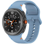 สายรัดนาฬิกาซิลิโคนสีเรียบเย็บขอบ สำหรับ Samsung Galaxy Watch8 / Watch8 Classic, S, M