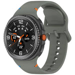 สายรัดนาฬิกาซิลิโคนสีเรียบเย็บขอบ สำหรับ Samsung Galaxy Watch8 / Watch8 Classic, S, M