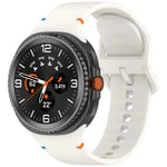 สายรัดนาฬิกาซิลิโคนสีเรียบเย็บขอบ สำหรับ Samsung Galaxy Watch8 / Watch8 Classic, S, M