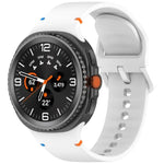 สายรัดนาฬิกาซิลิโคนสีเรียบเย็บขอบ สำหรับ Samsung Galaxy Watch8 / Watch8 Classic, S, M