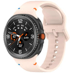 สายรัดนาฬิกาซิลิโคนสีเรียบเย็บขอบ สำหรับ Samsung Galaxy Watch8 / Watch8 Classic, S, M