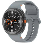 สายรัดนาฬิกาซิลิโคนสีเรียบเย็บขอบ สำหรับ Samsung Galaxy Watch8 / Watch8 Classic, S, M