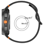 สายรัดนาฬิกาซิลิโคนสีเรียบเย็บขอบ สำหรับ Samsung Galaxy Watch8 / Watch8 Classic, S, M