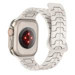 สายรัดนาฬิกาซิลิโคนแม่เหล็กลายเกล็ดมังกรเหล็ก สำหรับ Apple Watch ขนาด 46 มม. / 49 มม. / 45 มม. / 44 มม.