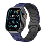 สายรัดนาฬิกาซิลิโคนแม่เหล็กลายเกล็ดมังกรเหล็ก สำหรับ Apple Watch ขนาด 46 มม. / 49 มม. / 45 มม. / 44 มม.