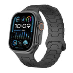 สายรัดนาฬิกาซิลิโคนแม่เหล็กลายเกล็ดมังกรเหล็ก สำหรับ Apple Watch ขนาด 46 มม. / 49 มม. / 45 มม. / 44 มม.