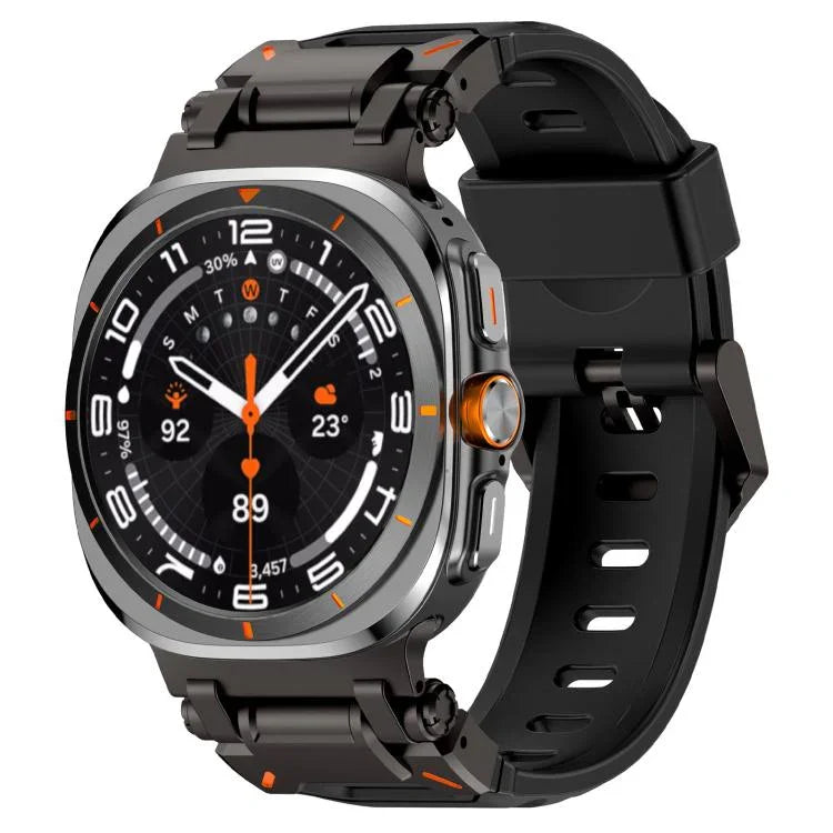 Explorer Metal Head Fluororubber Watch Band, For Samsung Galaxy Watch Ultra 47mm / Ultra 2025