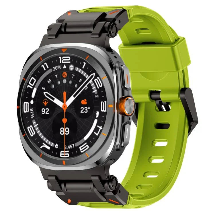 Explorer Metal Head Fluororubber Watch Band, For Samsung Galaxy Watch Ultra 47mm / Ultra 2025