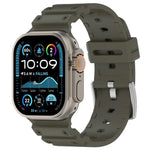 สายรัดนาฬิกาซิลิโคนสองสีลายเพชร สำหรับ Apple Watch ขนาด 46 มม. / 49 มม. / 45 มม. / 44 มม.