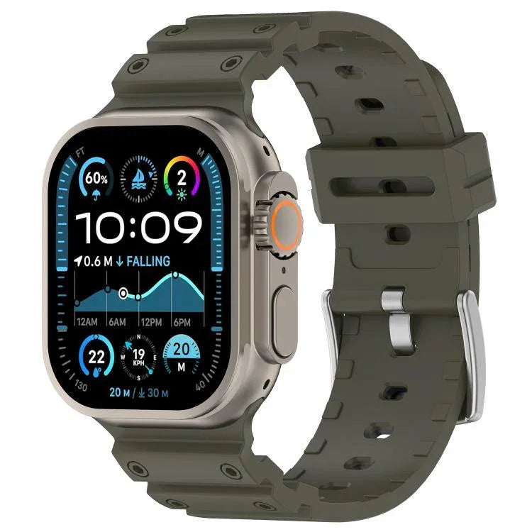สายรัดนาฬิกาซิลิโคนสองสีลายเพชร สำหรับ Apple Watch ขนาด 46 มม. / 49 มม. / 45 มม. / 44 มม.