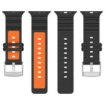 สายรัดนาฬิกาซิลิโคนสองสีลายเพชร สำหรับ Apple Watch ขนาด 46 มม. / 49 มม. / 45 มม. / 44 มม.