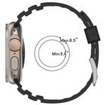 สายรัดนาฬิกาซิลิโคนสองสีลายเพชร สำหรับ Apple Watch ขนาด 46 มม. / 49 มม. / 45 มม. / 44 มม.