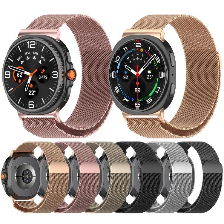 สายรัดนาฬิกาเหล็กกล้าไร้สนิมแม่เหล็กมิลาน สำหรับ Samsung Galaxy Watch8 / Watch8 Classic