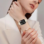 สายรัดนาฬิกาหนังหัวเข็มขัดหลังเต่าลายลิ้นจี่สีดำ สำหรับ Apple Watch ขนาด 46 มม. / 49 มม. / 45 มม. / 44 มม. สำหรับ Apple Watch ขนาด 42 มม. / 41 มม. / 40 มม. / 38 มม.
