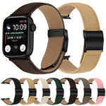 สายรัดนาฬิกาหนังหัวเข็มขัดหลังเต่าลายลิ้นจี่สีดำ สำหรับ Apple Watch ขนาด 46 มม. / 49 มม. / 45 มม. / 44 มม. สำหรับ Apple Watch ขนาด 42 มม. / 41 มม. / 40 มม. / 38 มม.