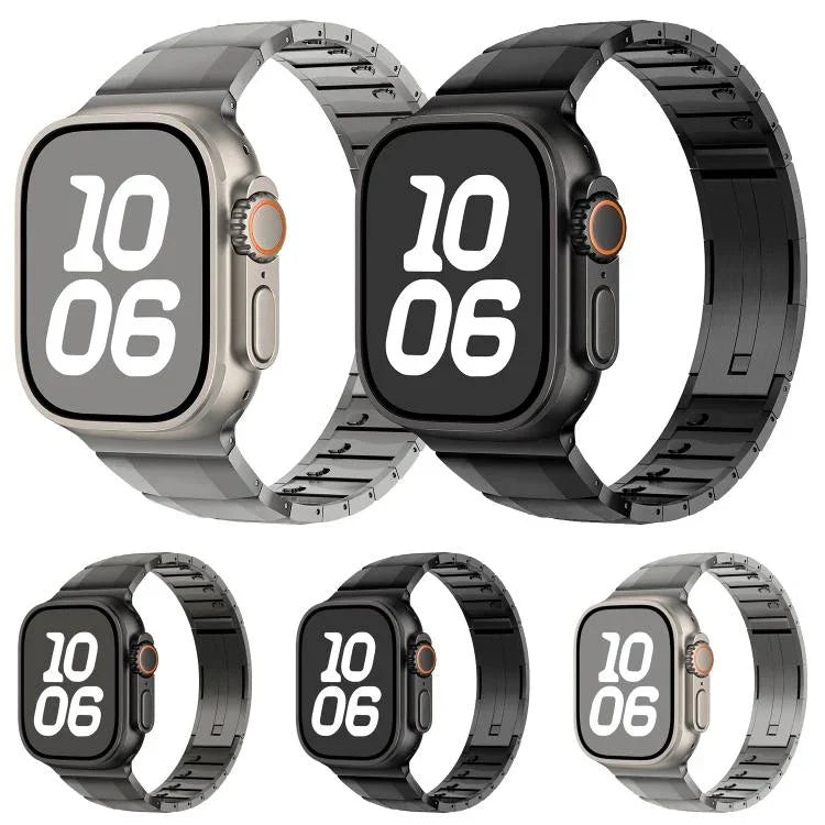 สายรัดนาฬิกาสแตนเลสสตีลถอดได้ข้างโค้ง สำหรับ Apple Watch ขนาด 46 มม. / 49 มม. / 45 มม. / 44 มม. สำหรับ Apple Watch ขนาด 42 มม. / 41 มม. / 40 มม. / 38 มม.