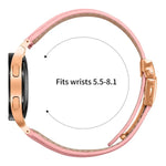 สายรัดนาฬิกาหนังหัวเข็มขัดลายเต่าพื้นผิวลิ้นจี่สีโรสโกลด์ สำหรับ Samsung Galaxy Watch 7 ขนาด 40 / 44 มม.