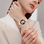 Lychee Texture Starlight Turtle Back Buckle Leather Watch Band, For Samsung Galaxy Watch 7 40 / 44mm