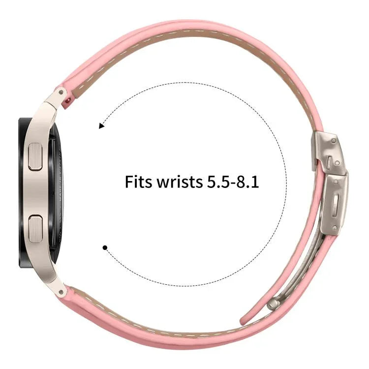 Quick Release Lychee Texture Starlight Turtle Back Buckle Leather Watch Band, For Samsung Galaxy Watch 7 40 / 44mm