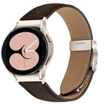 Quick Release Lychee Texture Starlight Turtle Back Buckle Leather Watch Band, For Samsung Galaxy Watch 7 40 / 44mm