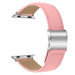 สายรัดนาฬิกาหนังหัวเข็มขัดหลังเต่าลายลิ้นจี่สีเงิน สำหรับ Apple Watch ขนาด 46 มม. / 49 มม. / 45 มม. / 44 มม. สำหรับ Apple Watch ขนาด 42 มม. / 41 มม. / 40 มม. / 38 มม.