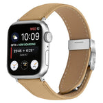 สายรัดนาฬิกาหนังหัวเข็มขัดหลังเต่าลายลิ้นจี่สีเงิน สำหรับ Apple Watch ขนาด 46 มม. / 49 มม. / 45 มม. / 44 มม. สำหรับ Apple Watch ขนาด 42 มม. / 41 มม. / 40 มม. / 38 มม.