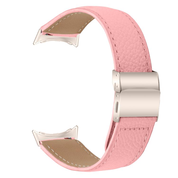 สายรัดนาฬิกาหนังลายลิ้นจี่พร้อมหัวเข็มขัดลายกระดองเต่า สำหรับ Google Pixel Watch 4 / 3 / 2 / 1 ขนาด 41 มม.