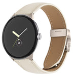 สายรัดนาฬิกาหนังลายลิ้นจี่พร้อมหัวเข็มขัดลายกระดองเต่า สำหรับ Google Pixel Watch 4 / 3 / 2 / 1 ขนาด 41 มม.