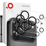 ฟิล์มกระจกนิรภัยป้องกันเลนส์กล้อง 3D ถ่ายกลางคืน NORTHJO 2 ชิ้น สำหรับ iPhone 17 Pro Max, สำหรับ iPhone 17 Pro, สำหรับ iPhone 17, สำหรับ iPhone Air