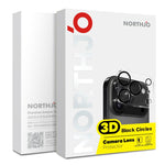 ฟิล์มกระจกนิรภัยป้องกันเลนส์กล้อง 3D ถ่ายกลางคืน NORTHJO 2 ชิ้น สำหรับ iPhone 17 Pro Max, สำหรับ iPhone 17 Pro, สำหรับ iPhone 17, สำหรับ iPhone Air