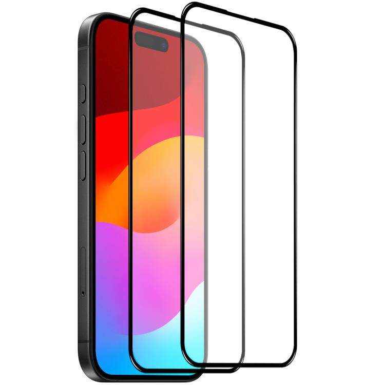 ฟิล์มกระจกนิรภัยพิมพ์ลายไหมกาวเต็มหน้าจอ NORTHJO A++ 0.3 มม. 2 ชิ้น สำหรับ iPhone 17 Pro Max, สำหรับ iPhone 17 Pro, สำหรับ iPhone 17, สำหรับ iPhone Air